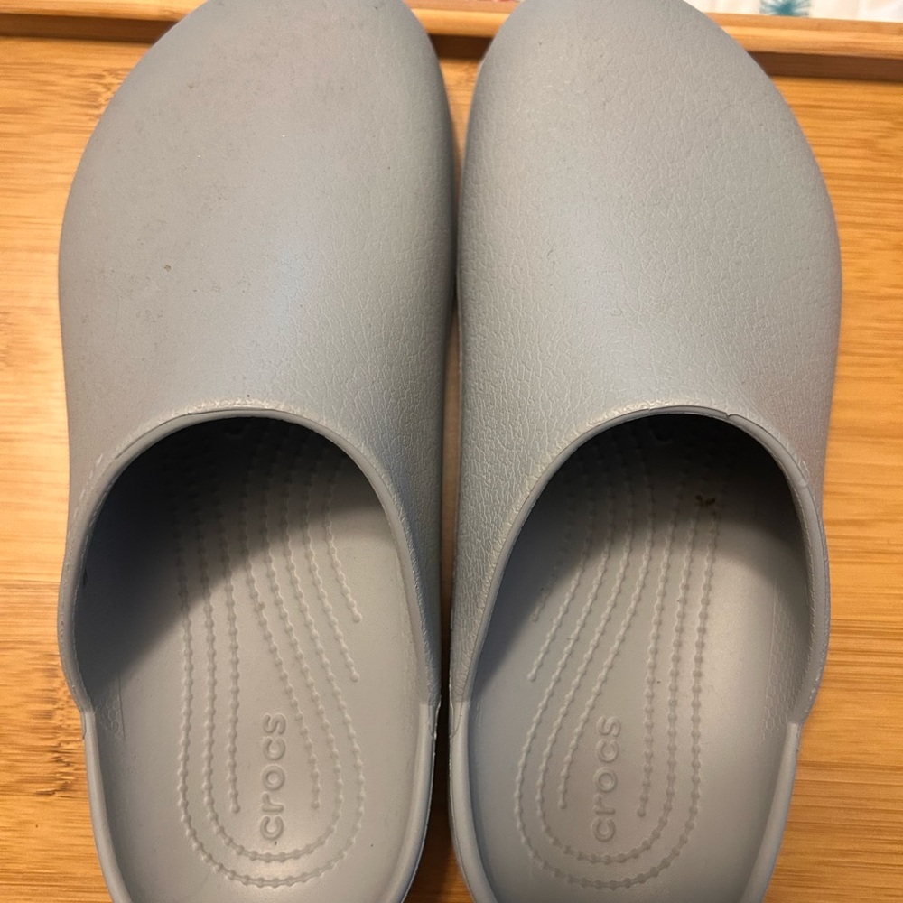 CROCS Light Gray Slip-On Clogs